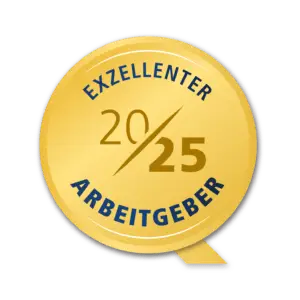 a gold coin with blue text
